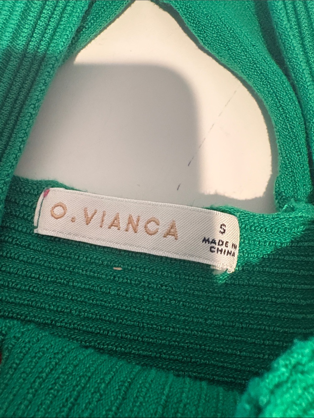 Green Ribbed Halter Crop Top - Picture 2 of 3